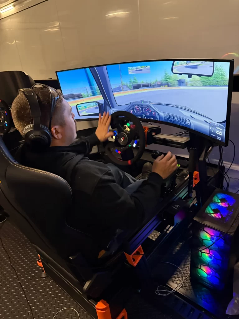 Guests at sim racing event