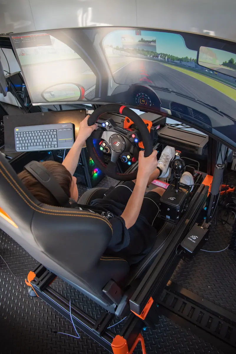 Immersive cockpit view with driver