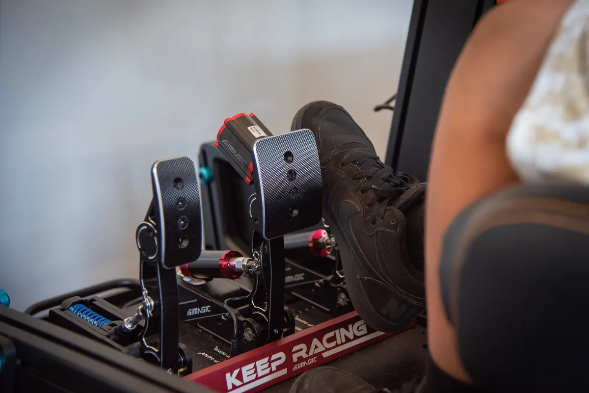 Racing pedals close-up