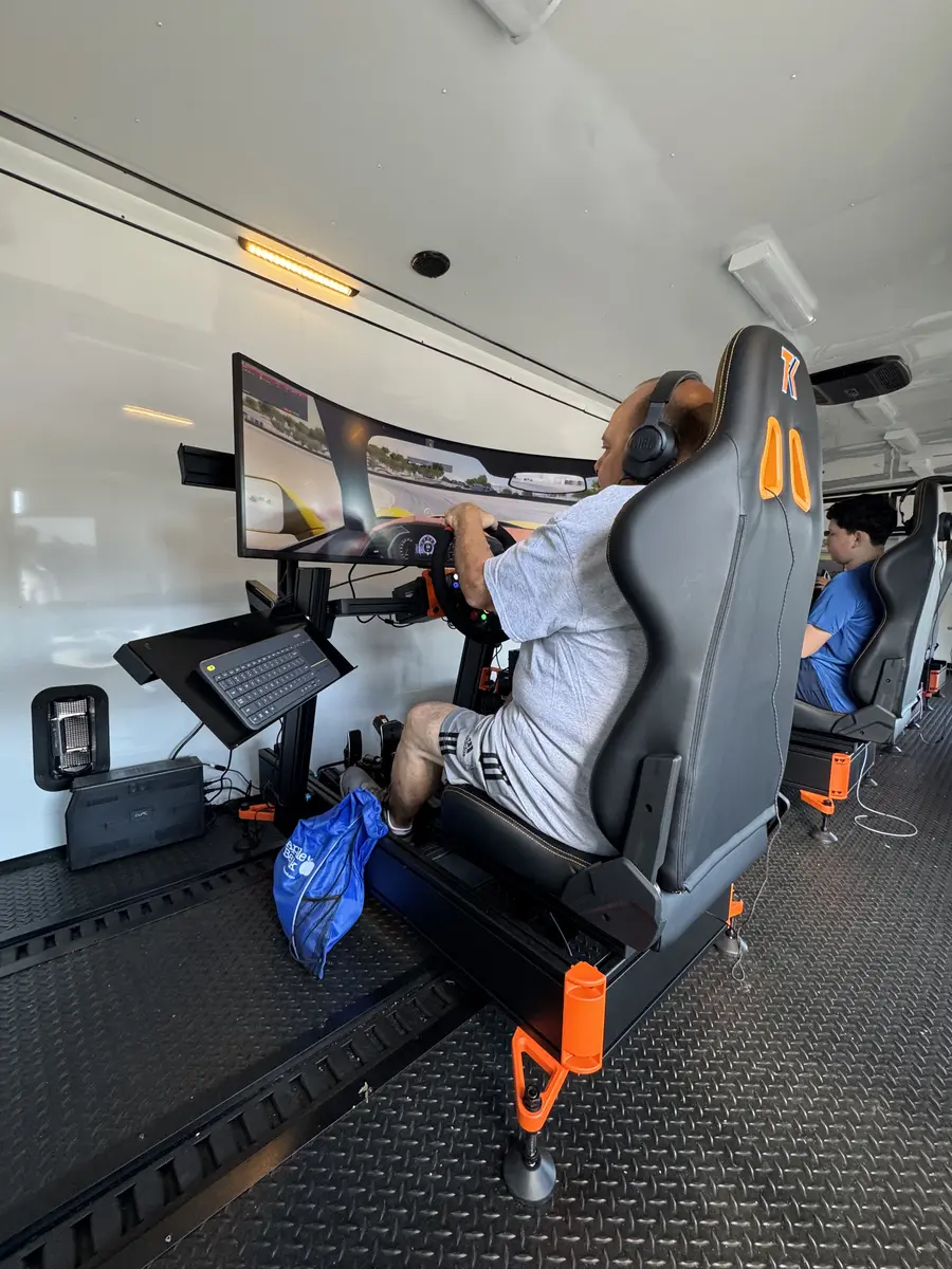 Guest racing on sim rig